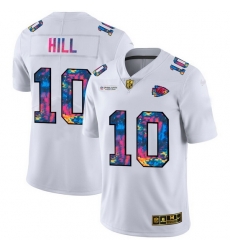 Kansas City Chiefs #10 Tyreek Hill White Nike Multi Color 2020 NFL Crucial Catch Limited NFL Jersey