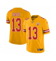 Kansas City Chiefs #13 Sammie Coates Limited Gold Inverted Legend Football Jersey
