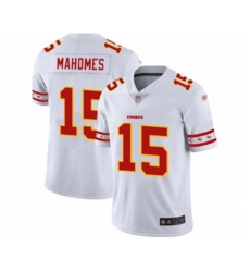 Kansas City Chiefs #15 Patrick Mahomes II White Team Logo Fashion Limited Player Football Jersey