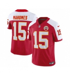 Kansas City Chiefs #15 Patrick Mahomes Red White 2023 F.U.S.E. Vapor Untouchable Limited Football Stitched Jersey