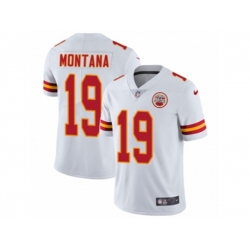 Kansas City Chiefs #19 Joe Montana Vapor Untouchable Limited White NFL Jersey