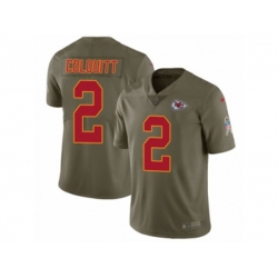 Kansas City Chiefs #2 Dustin Colquitt Limited Olive 2017 Salute to Service NFL Jersey
