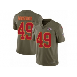 Kansas City Chiefs #49 Daniel Sorensen Limited Olive 2017 Salute to Service NFL Jersey