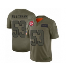 Kansas City Chiefs #53 Anthony Hitchens Limited Camo 2019 Salute to Service Football Jersey