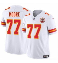 Kansas City Chiefs 77 Jaylon Moore White 2025 F U S E Vapor Untouchable Limited Stitched Football Jersey