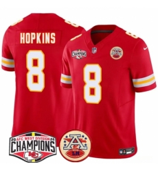 Kansas City Chiefs #8 DeAndre Hopkins Red F.U.S.E. 2024 AFC West Division Champions Vapor Limited Stitched Football Jersey