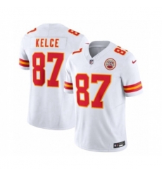 Kansas City Chiefs #87 Travis Kelce White 2023 F.U.S.E. Vapor Untouchable Limited Stitched Jersey