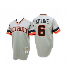 1984 Detroit Tigers #6 Al Kaline Authentic Grey Throwback Baseball Jersey