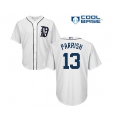 Detroit Tigers #13 Lance Parrish Replica White Home Cool Base Baseball Jersey
