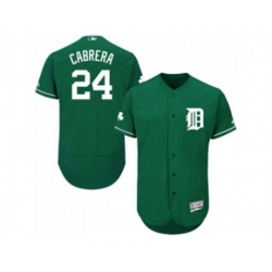 Detroit Tigers #24 Miguel Cabrera Majestic Green Flexbase Authentic Collection Player Jersey