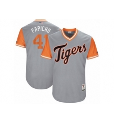 Detroit Tigers #41 Victor Martinez Papicho Authentic Gray 2017 Players Weekend MLB Jersey