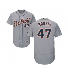Detroit Tigers #47 Jack Morris Grey Road Flex Base Authentic Collection Baseball Jersey