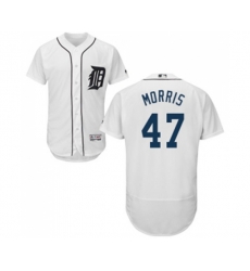 Detroit Tigers #47 Jack Morris White Home Flex Base Authentic Collection Baseball Jersey