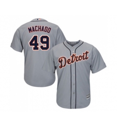 Detroit Tigers #49 Dixon Machado Replica Grey Road Cool Base Baseball Jersey