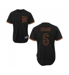Detroit Tigers #6 Al Kaline Authentic Black Fashion Baseball Jersey