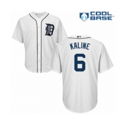 Detroit Tigers #6 Al Kaline Authentic White Home Cool Base MLB Jersey