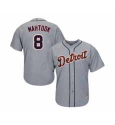 Detroit Tigers #8 Mikie Mahtook Replica Grey Road Cool Base Baseball Jersey