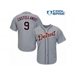 Detroit Tigers #9 Nick Castellanos Authentic Grey Road Cool Base MLB Jersey