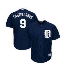 Detroit Tigers #9 Nick Castellanos Replica Navy Blue Alternate Cool Base Baseball Jersey