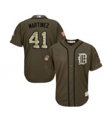 mlb jerseys detroit tigers #41 victor martinez green salute to service