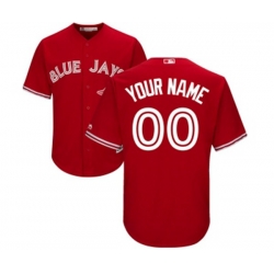 Toronto Blue Jays Customized Replica Scarlet Alternate Cool Base Baseball Jersey Toronto Blue Jays Customized Replica Scarlet Alternate Cool Base Baseball Jersey