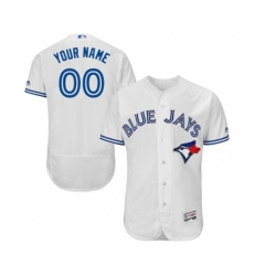 Toronto Blue Jays Customized White Home Flex Base Authentic Collection Baseball Jersey