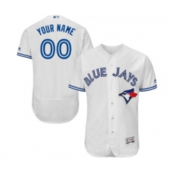 Toronto Blue Jays Customized White Home Flex Base Authentic Collection Baseball Jersey Toronto Blue Jays Customized White Home Flex Base Authentic Collection Baseball Jersey