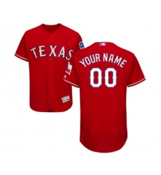 Texas Rangers Customized Red Alternate Flex Base Authentic Collection Baseball Jersey