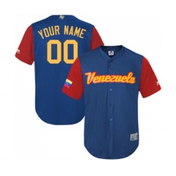 Venezuela Baseball Customized Royal Blue 2017 World Baseball Classic Replica Team Jersey