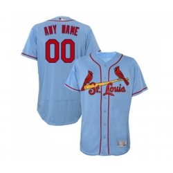 St. Louis Cardinals Customized Light Blue Alternate Flex Base Authentic Collection Baseball Jersey