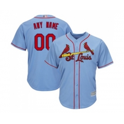 St. Louis Cardinals Customized Replica Light Blue Alternate Cool Base Baseball Jersey