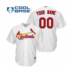 St. Louis Cardinals Customized Replica White Home Cool Base Baseball Jersey