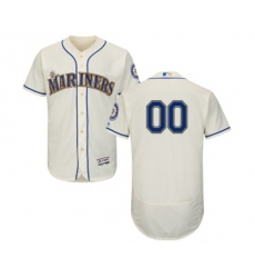 Seattle Mariners Customized Cream Alternate Flex Base Authentic Collection Baseball Jersey