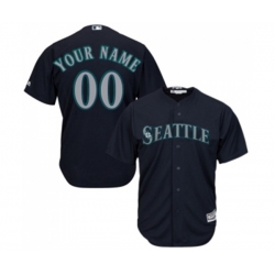 Seattle Mariners Customized Replica Navy Blue Alternate 2 Cool Base Baseball Jersey