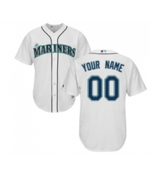 Seattle Mariners Customized Replica White Home Cool Base Baseball Jersey