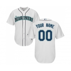 Seattle Mariners Customized Replica White Home Cool Base Baseball Jersey