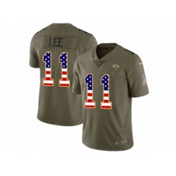 Jacksonville Jaguars #11 Marqise Lee Limited Olive USA Flag 2017 Salute to Service NFL Jersey Jacksonville Jaguars #11 Marqise Lee Limited Olive USA Flag 2017 Salute to Service NFL Jersey