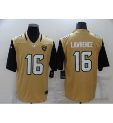 Jacksonville Jaguars #16 Trevor Lawrence Yellow Draft First Round Pick Limited Jersey