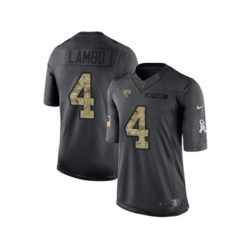 Jacksonville Jaguars #4 Josh Lambo Limited Black 2016 Salute to Service NFL Jersey Jacksonville Jaguars #4 Josh Lambo Limited Black 2016 Salute to Service NFL Jersey