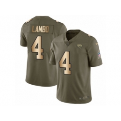 Jacksonville Jaguars #4 Josh Lambo Limited Olive Gold 2017 Salute to Service NFL Jersey Jacksonville Jaguars #4 Josh Lambo Limited Olive Gold 2017 Salute to Service NFL Jersey