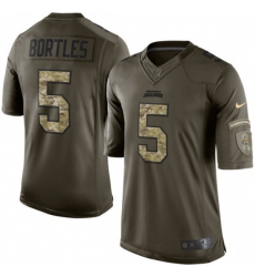 Jacksonville Jaguars #5 Blake Bortles Elite Green Salute to Service NFL Jersey