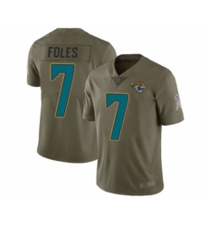 Jacksonville Jaguars #7 Nick Foles Limited Olive 2017 Salute to Service Football Jersey