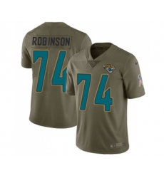 Jacksonville Jaguars #74 Cam Robinson Limited Olive 2017 Salute to Service Football Jersey