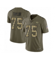 Jacksonville Jaguars #75 Jawaan Taylor Limited Olive Camo 2017 Salute to Service Football Jersey