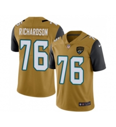 Jacksonville Jaguars #76 Will Richardson Limited Gold Rush Vapor Untouchable Football Jersey