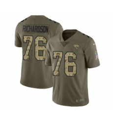 Jacksonville Jaguars #76 Will Richardson Limited Olive Camo 2017 Salute to Service Football Jersey