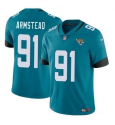 Jacksonville Jaguars #91 Arik Armstead Teal Vapor Untouchable Limited Stitched Jersey