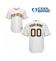 Pittsburgh Pirates Customized Replica White Home Cool Base Baseball Jersey