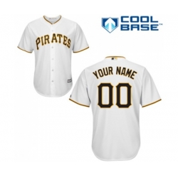 Pittsburgh Pirates Customized Replica White Home Cool Base Baseball Jersey