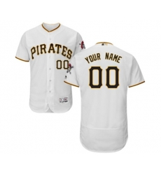 Pittsburgh Pirates Customized White Home Flex Base Authentic Collection Baseball Jersey